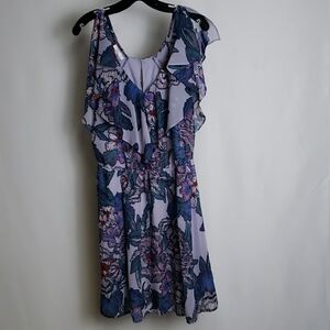 Maurices Purple Blue Ruffled Sundress